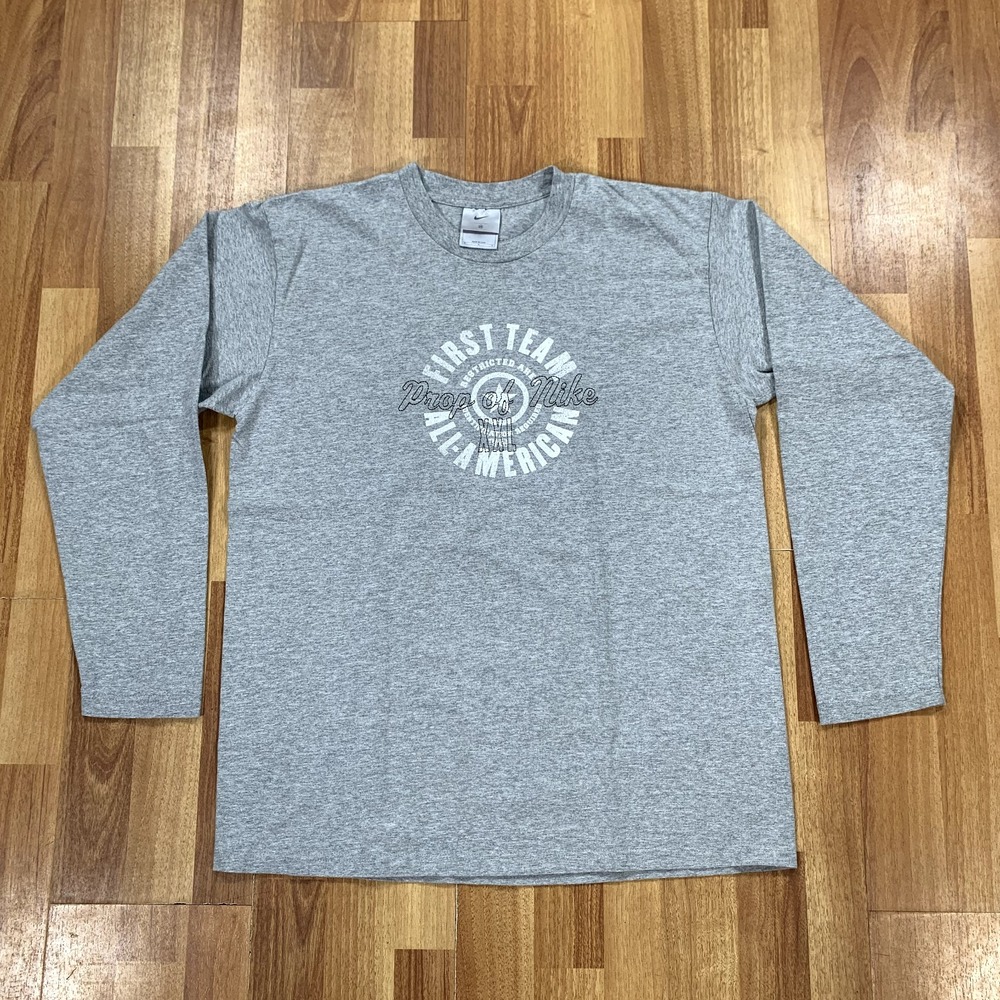 Nike Shirt Mens Medium M Gray First Team All American Long Sleeve Athletic